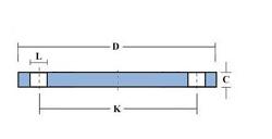 Drawing for 8.00" DIN 2527 FFB 304/L