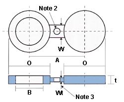 Drawing for 0.75" ASA 300LB SPEC BLIND 316/L